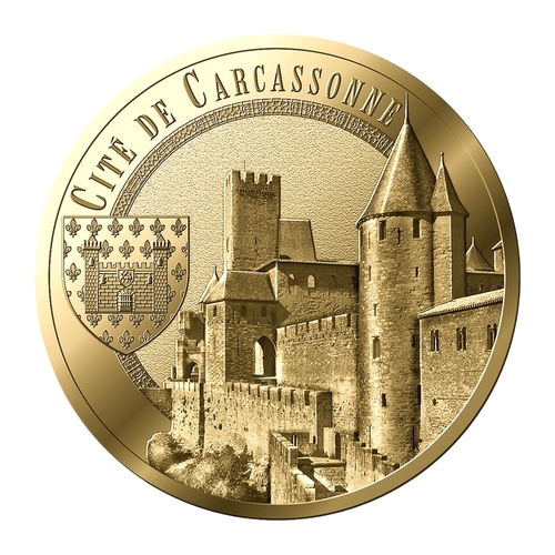 Cité de Carcassonne - La Porte d'Aude et le Blason