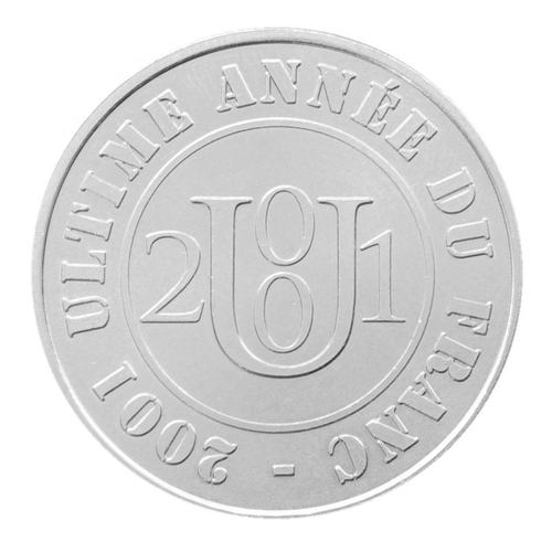 2001 Ultime année du Franc