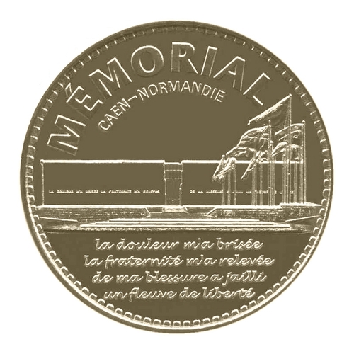 Mémorial de Caen - L'esplanade et la citation